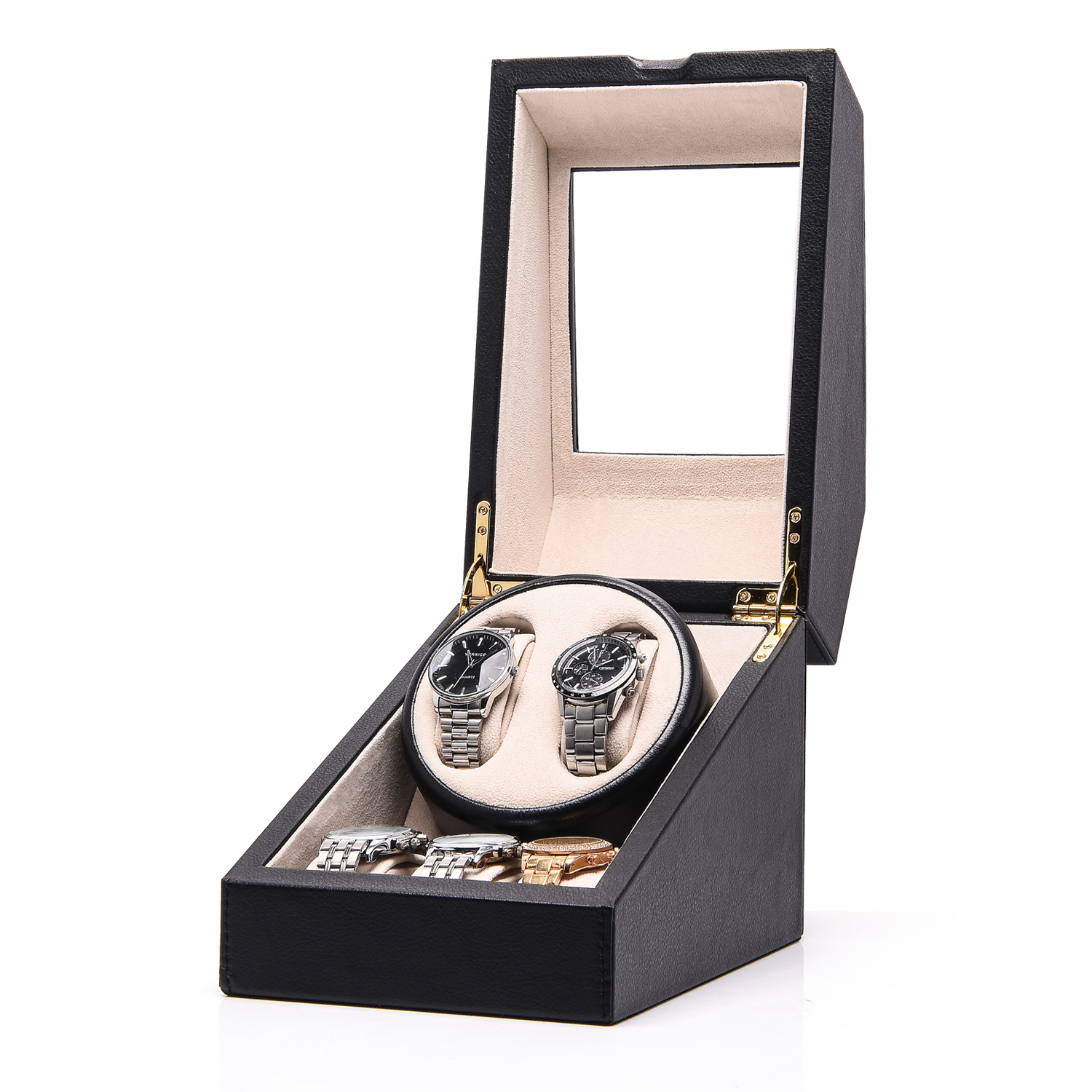 Automatic Watch Winder Box Luxury Leather Watch Storage Case