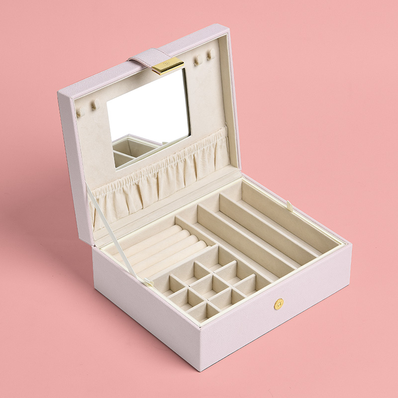 Jewelry Box Organizer Display Storage case with mirror